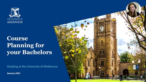 Thumbnail for Course Planning for New Bachelors Students - January 2022