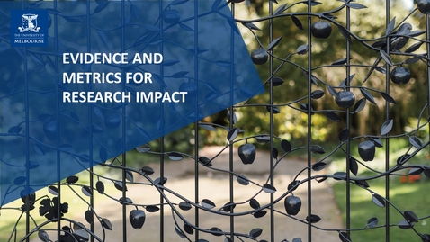 Thumbnail for Evidence and Metrics for Research Impact | Researcher@Library Webinar (22/05/2024)