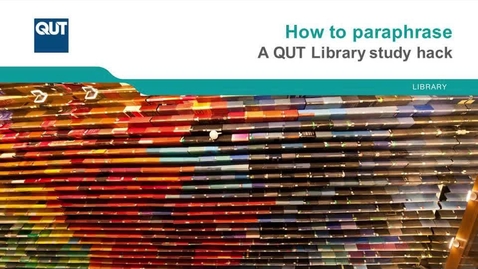 Thumbnail for SEF How to paraphrase