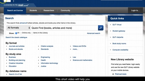 Thumbnail for Locating QUT Library Curriculum Collection Resources